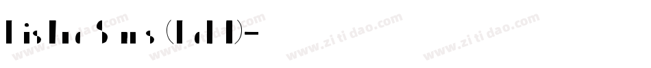 Bistro Sans (Bold)字体转换